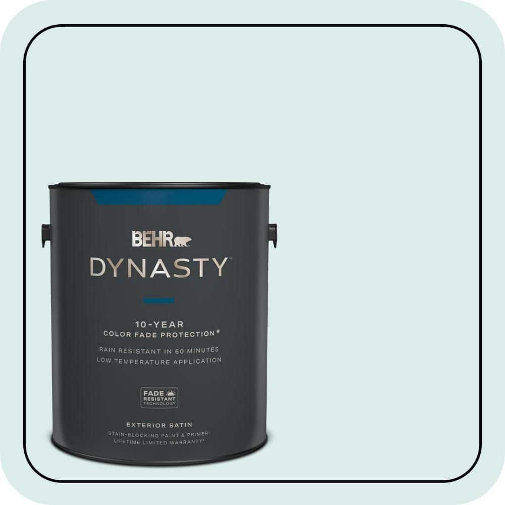 BEHR DYNASTY 1 gal. #510E-1 Ice Folly Satin Enamel Exterior Stain-Blocking Paint & Primer