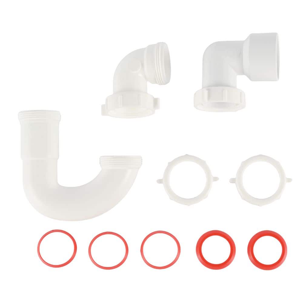 Everbilt 1-1/2 in. Trap J-Bend Kit w/ PVC Elbows Rubber (4)