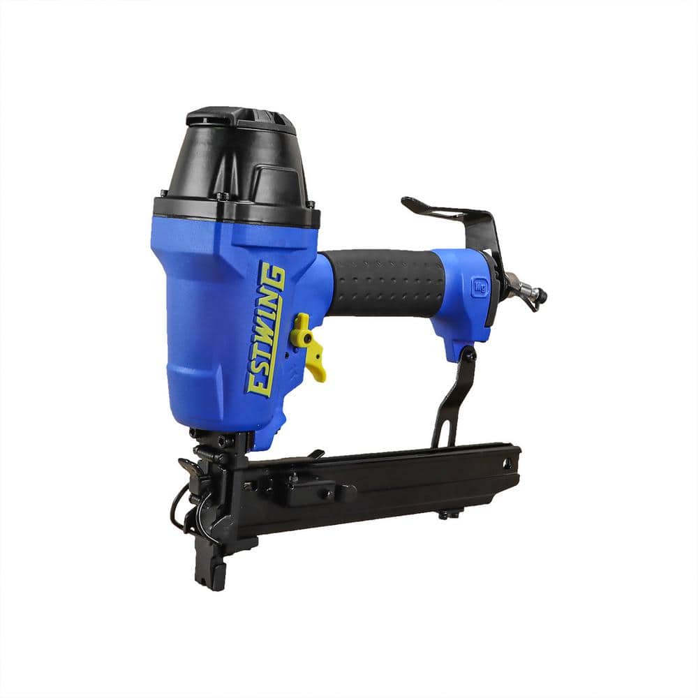 Estwing Pneumatic 16-Gauge 1 in. Fencing Stapler with Adjustable Metal Belt Hook, 1/4 in. NPT Industrial Swivel Fitting, and Bag (3)