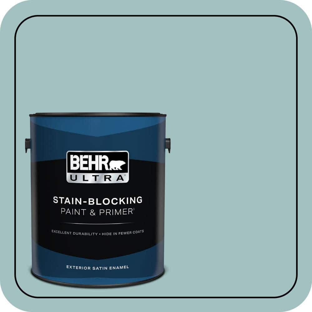 BEHR ULTRA 1 gal. #S440-3 Aspiring Blue Satin Enamel Exterior Paint & Primer