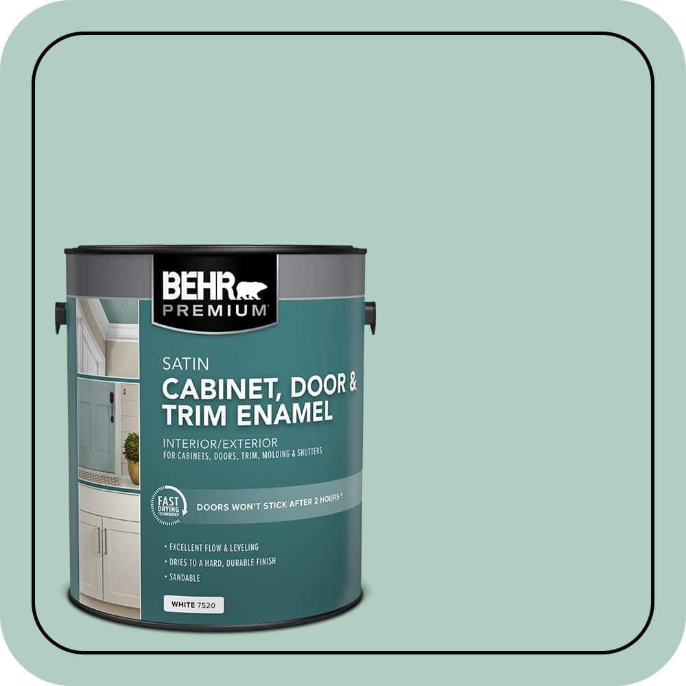BEHR PREMIUM 1 gal. #M430-3 Wintergreen Dream Satin Enamel Interior/Exterior Cabinet, Door & Trim Paint
