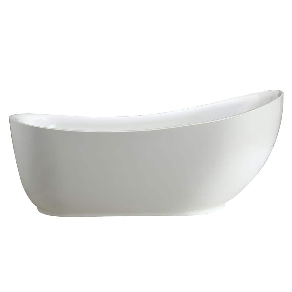 ROSWELL Everlie 5.9 ft. Acrylic Flatbottom Non-Whirlpool Bathtub in White (1)