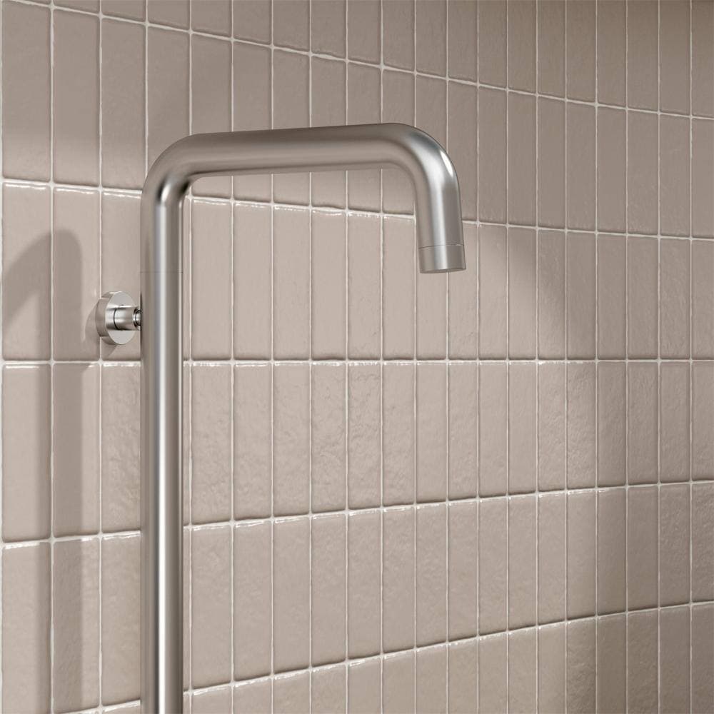 FLG Single Handle Outdoor Wall Mount Shower Faucet Trim Kit 1.8 GPM Stainless Steel Shower System with Valve Brushed Nickel (3)