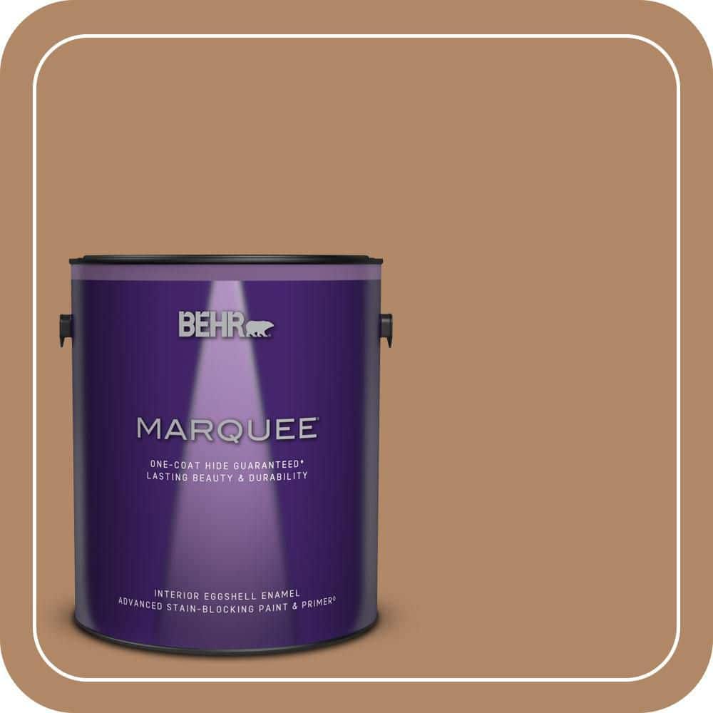 BEHR MARQUEE 1 gal. #MQ2-02 Syrup One-Coat Hide Eggshell Enamel Interior Paint & Primer