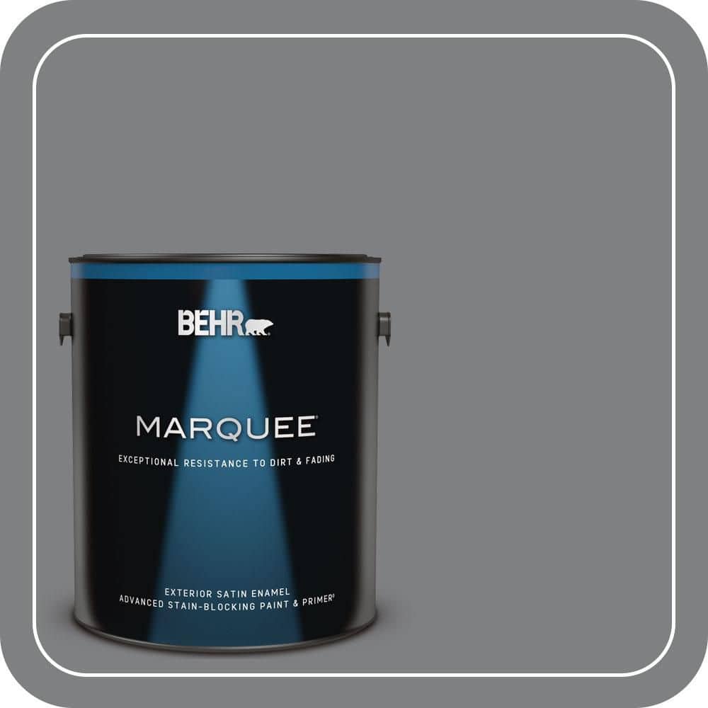 BEHR MARQUEE 1 gal. #T12-10 Game Over Satin Enamel Exterior Paint & Primer