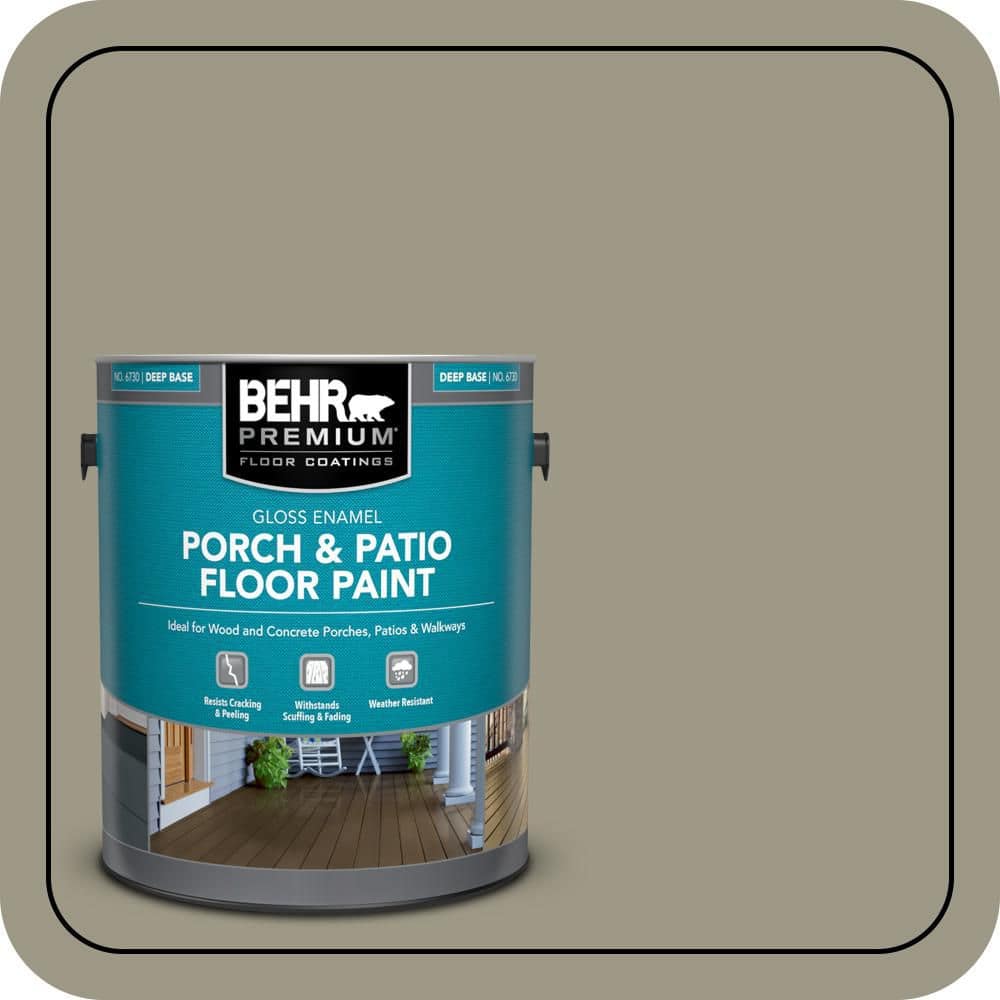 BEHR PREMIUM 1 gal. #PPU8-20 Dusty Olive Gloss Enamel Interior/Exterior Porch and Patio Floor Paint