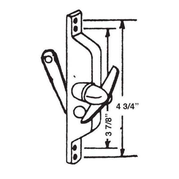 Barton Kramer 4-3/4 in. Universal Silver Aluminium Jalousie Window Operator (2)