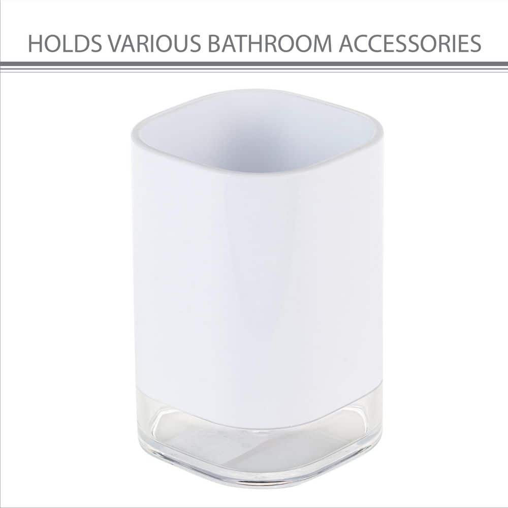 Bath Bliss 6 Piece Acrylic Bathroom Set in White (3)