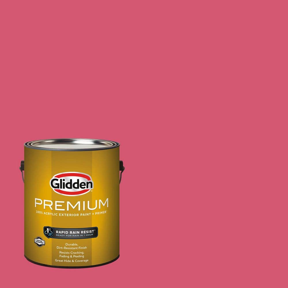 Glidden Premium 1 gal. PPG1184-6 Kenny's Kiss Satin Exterior Latex Paint