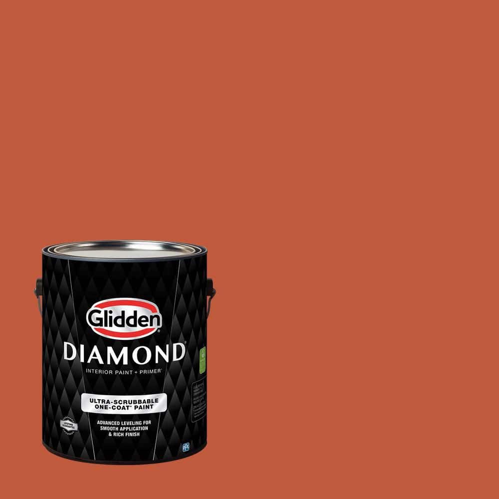Glidden Diamond 1 gal. PPG1192-7 Tabasco Semi-Gloss Interior Paint with Primer