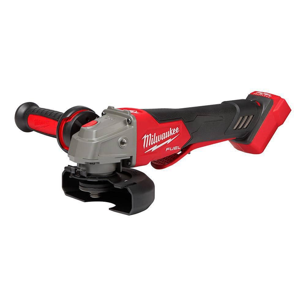 Milwaukee M18 FUEL 18V Lithium-Ion Brushless Cordless Flathead Braking Grinder with Switch No-Lock (Tool-Only)