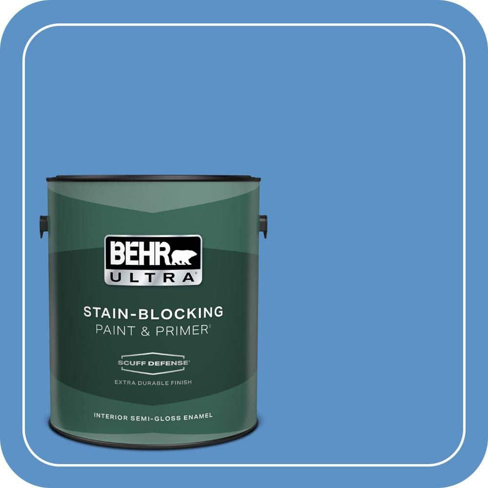 BEHR ULTRA 1 gal. #MQ4-26 Come Sail Away Extra Durable Semi-Gloss Enamel Interior Paint & Primer