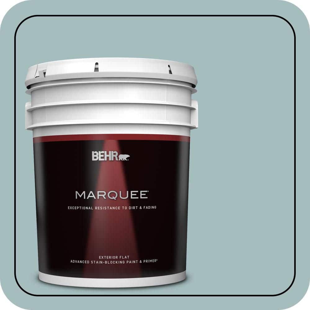 BEHR MARQUEE 5 gal. #PPU13-13 Oslo Blue Flat Exterior Paint & Primer