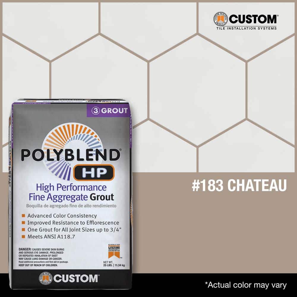 Custom Building Products Polyblend HP #183 Chateau 25 lbs. High Performance Fine Aggregate Grout (3)