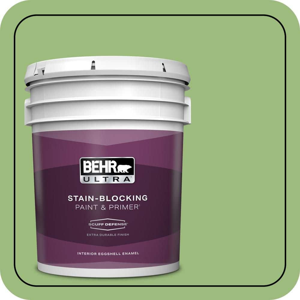 BEHR ULTRA 5 gal. #P380-5 Gleeful Extra Durable Eggshell Enamel Interior Paint & Primer