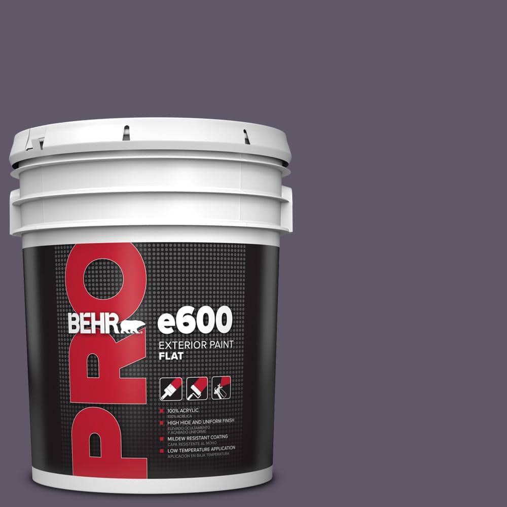 BEHR PRO 5 gal. #S570-7A Plush Purple Flat Exterior Paint