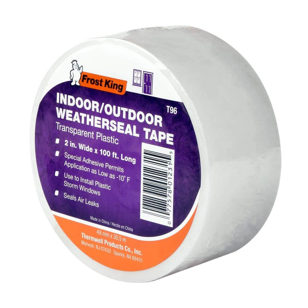 Frost King 2 in. x 100 ft. Interior/Exterior Clear Plastic Weather Seal Tape (3)