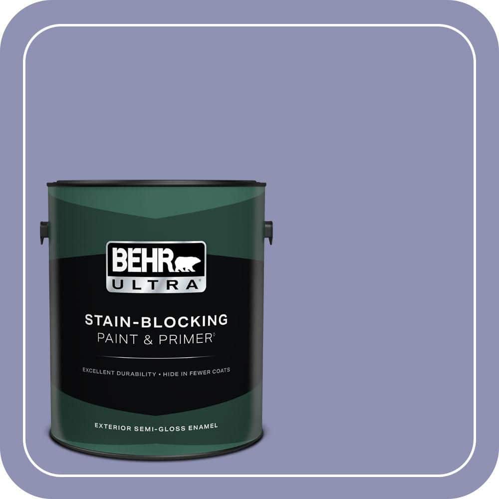 BEHR ULTRA 1 gal. #630D-5 Wild Wisteria Semi-Gloss Enamel Exterior Paint & Primer