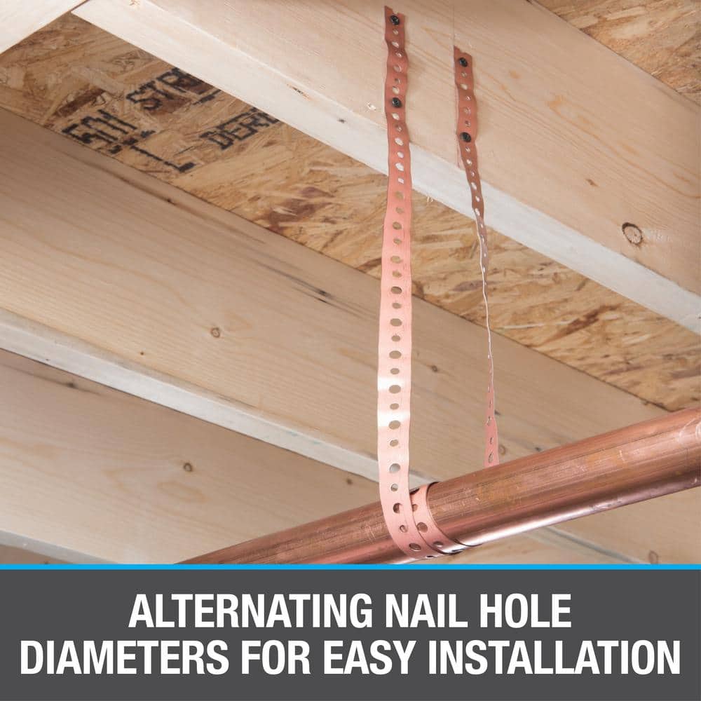 Oatey 3/4 in. x 10 ft. 24-Gauge Copper Pipe Hanger Strap (3)
