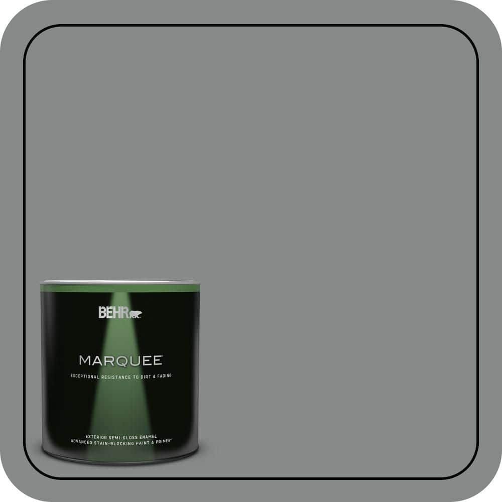BEHR MARQUEE 1 qt. #N460-5 Slate Rock Semi-Gloss Enamel Exterior Paint & Primer