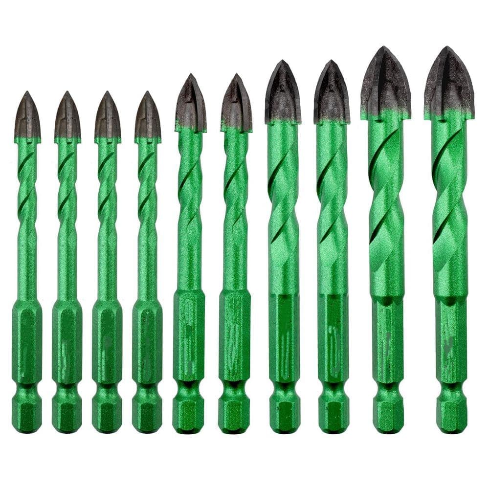 xinyoec 10 Pack Concrete Diamond Hole Saw Set for Wood Plastic Brick Ceramic Tile Etc, Diamond Core Drill Bit Carbide Tips (1)