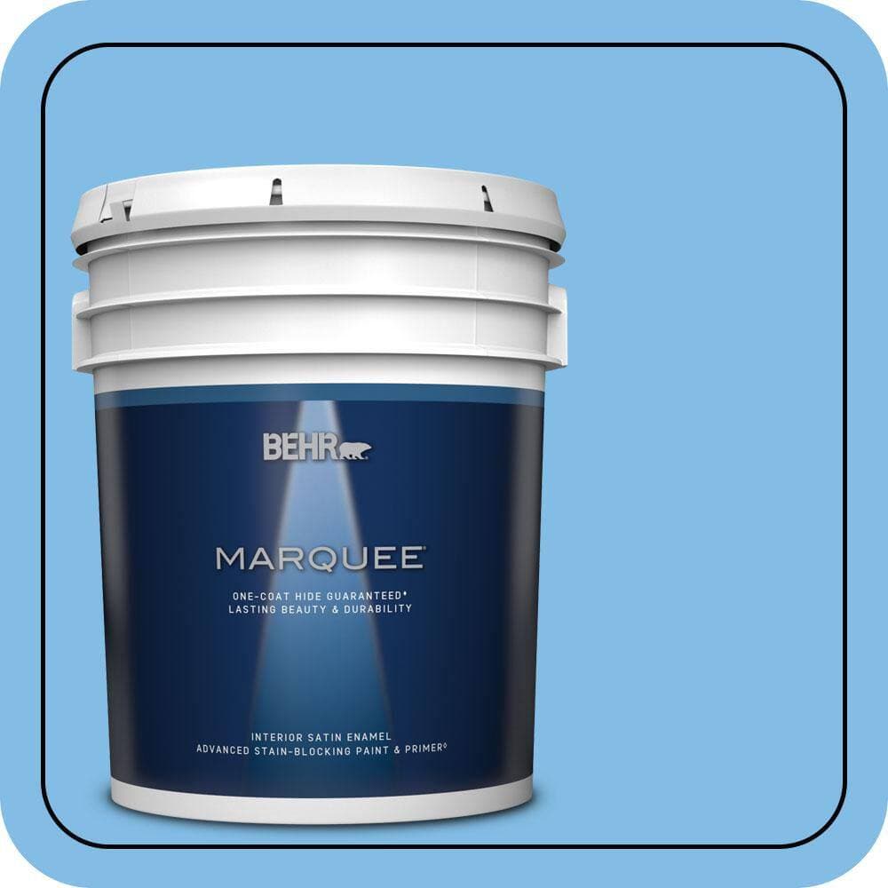 BEHR MARQUEE 5 gal. #MQ4-27 CEst La Vie One-Coat Hide Satin Enamel Interior Paint & Primer (1)