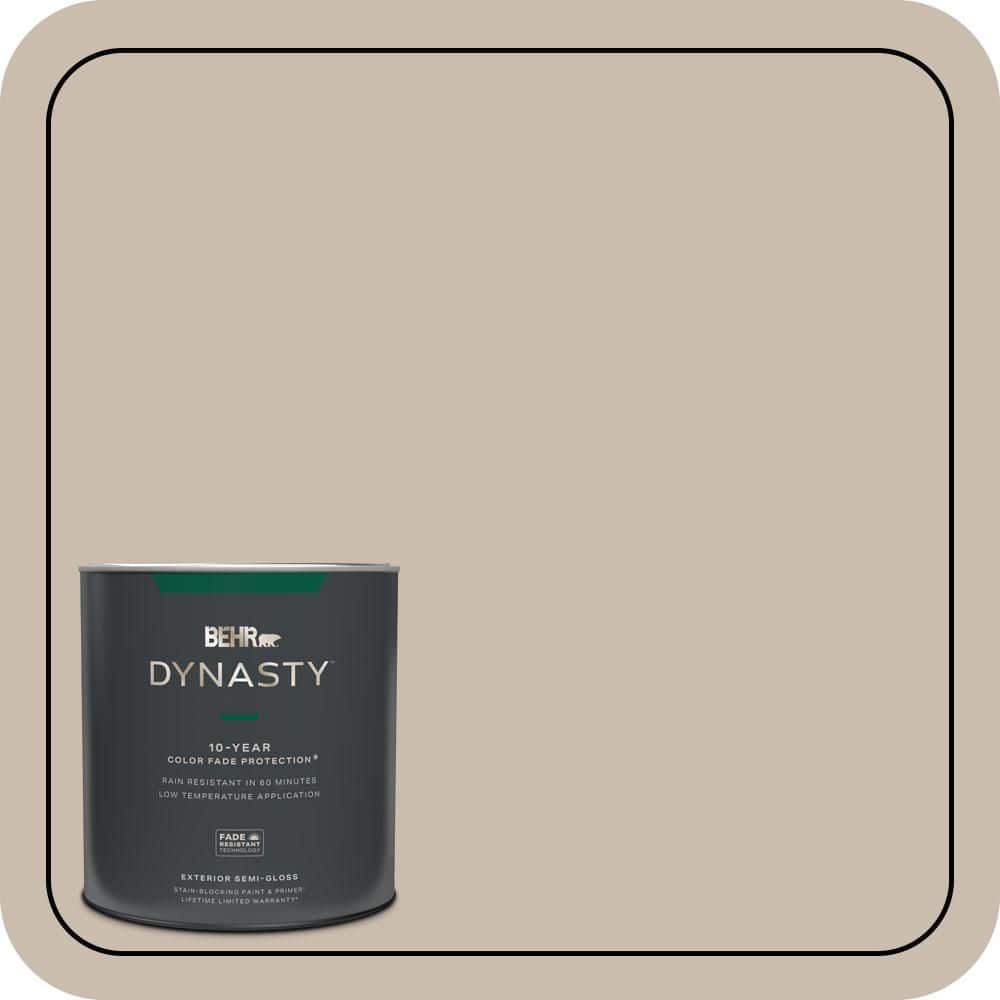 BEHR DYNASTY 1 qt. #PPU5-13 Creamy Mushroom Semi-Gloss Exterior Stain-Blocking Paint & Primer