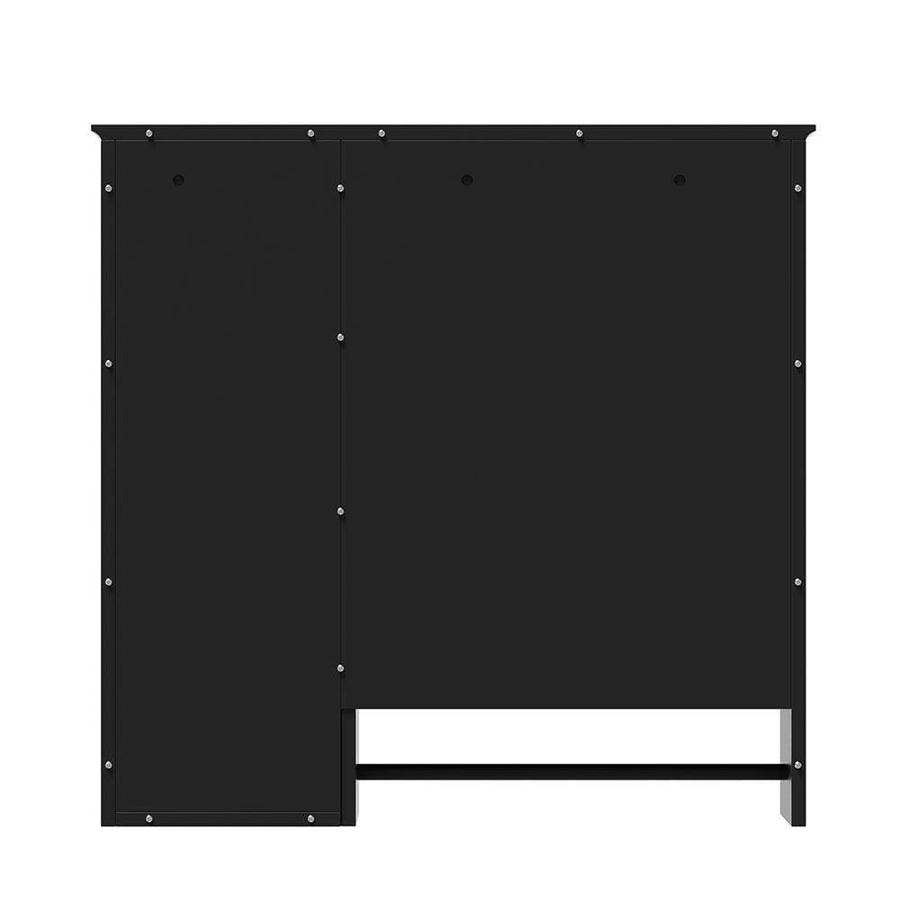 Tahanbath 28.85 in. W x 4.50 in. D x 28.00 in. H Bathroom Storage Wall Cabinet in Black (2)