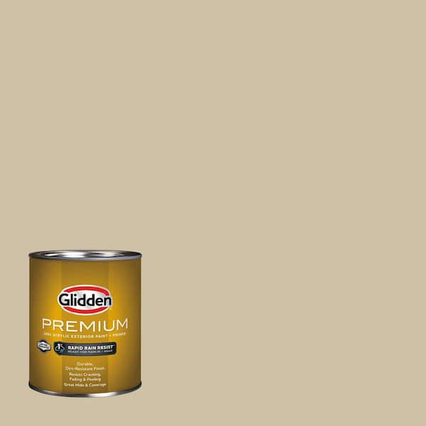 Glidden Premium 1 qt. PPG1101-3 Stylish Flat Exterior Latex Paint (2)