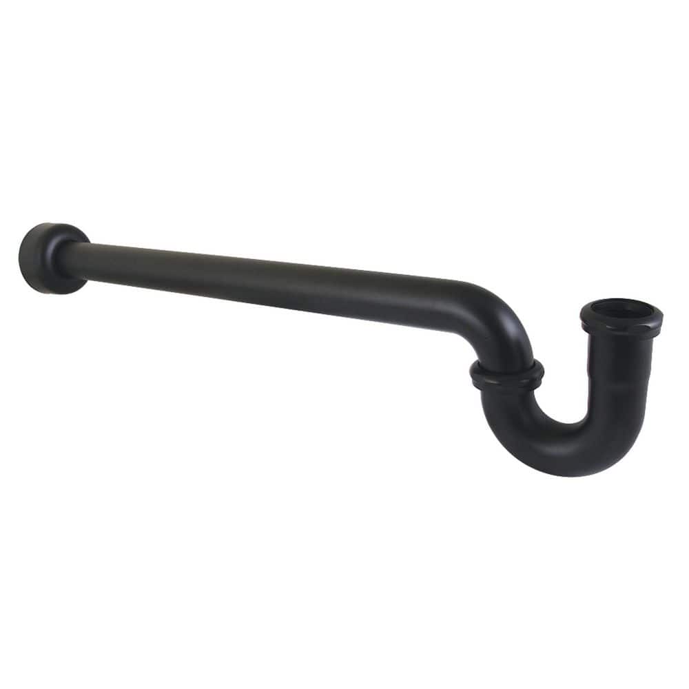 Kingston Brass Trimscape 1-1/2 in. 18-Gauge Brass Decor P-Trap in Matte Black (1)