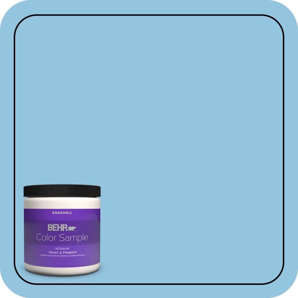 BEHR PREMIUM PLUS 8 oz. #550D-4 Caribbean Coast Eggshell Enamel Interior Paint & Primer Color Sample