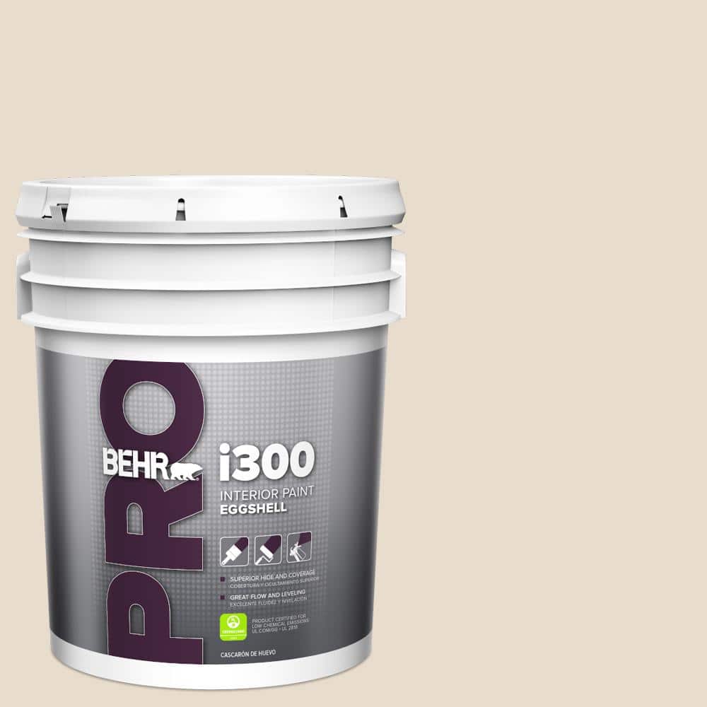BEHR PRO 5 gal. #OR-W11 White Mocha Eggshell Interior Paint