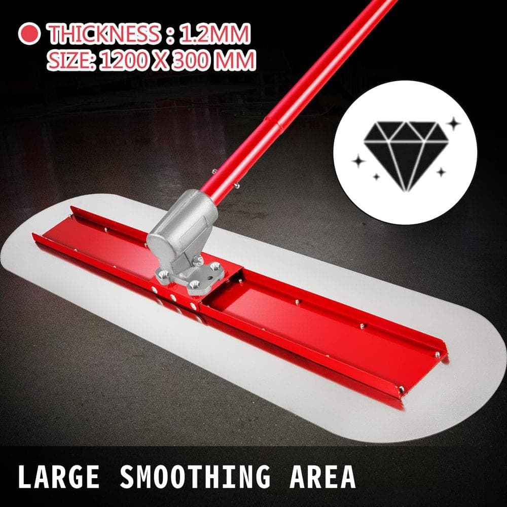 VEVOR Bull Float 48 x 12 in. Finishing Trowel Manganese Concrete Float Cement Tool Bull Concrete Kit with Steel Handle (3)