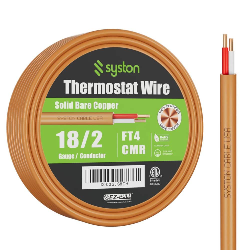 Syston Cable Technology 150 ft. 18/2 Brown Solid BC CMR/CL3R Thermostat Wire (2)