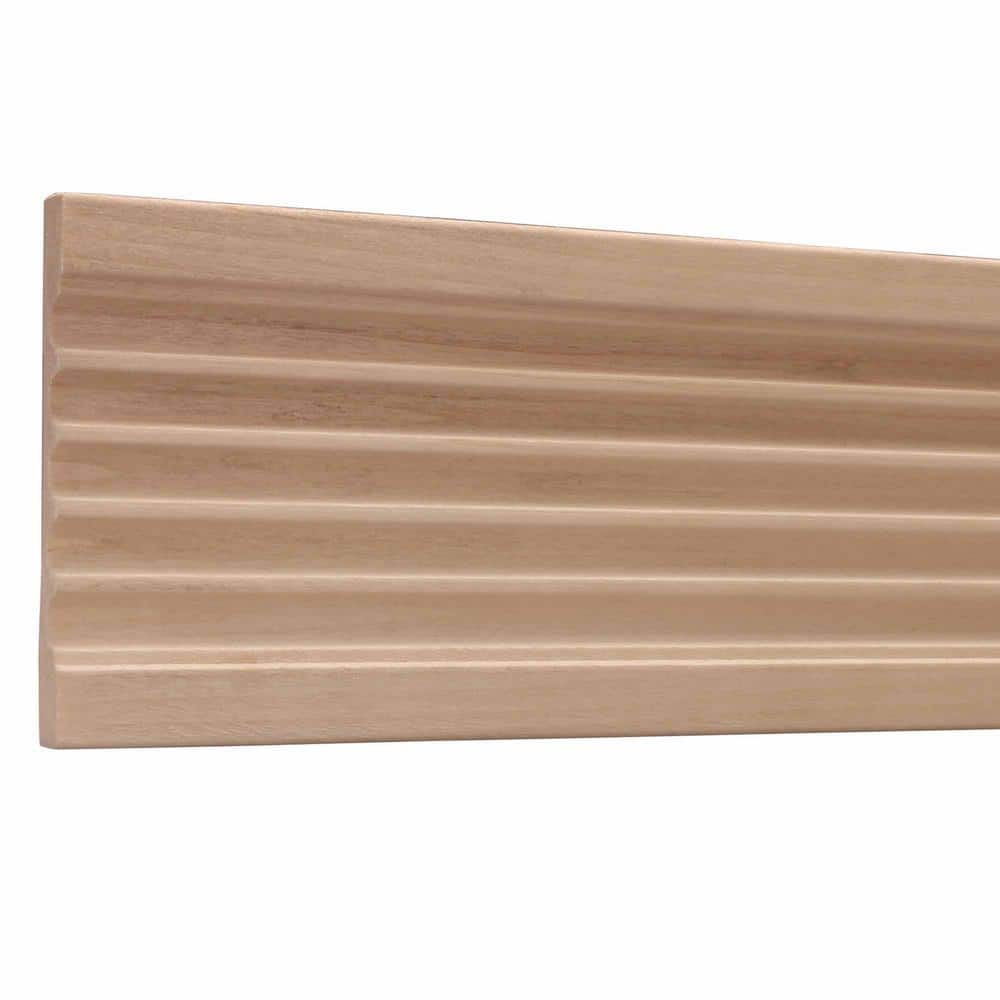Ornamental Mouldings 1644 1/2 in. x 4 in. x 84 in. White Hardwood Fluted Casing Moulding (2)