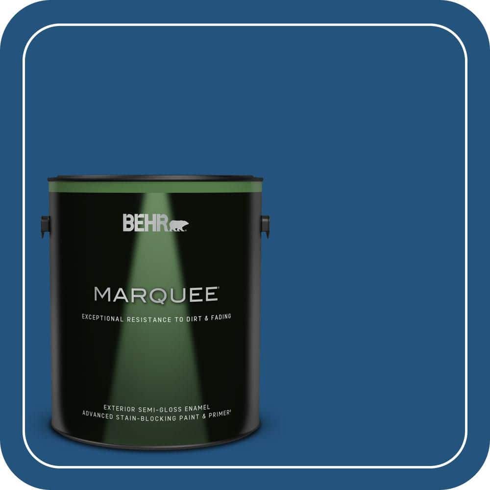 BEHR MARQUEE 1 gal. #S-H-570 Blueberry Twist Semi-Gloss Enamel Exterior Paint & Primer
