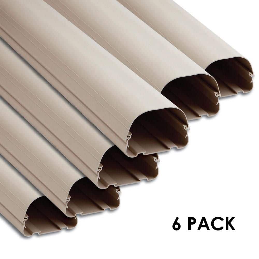 RectorSeal Fortress Lineset Covers 3.5 in. Duct 7.5 ft. Length, Ivory 92 (6-Pack)
