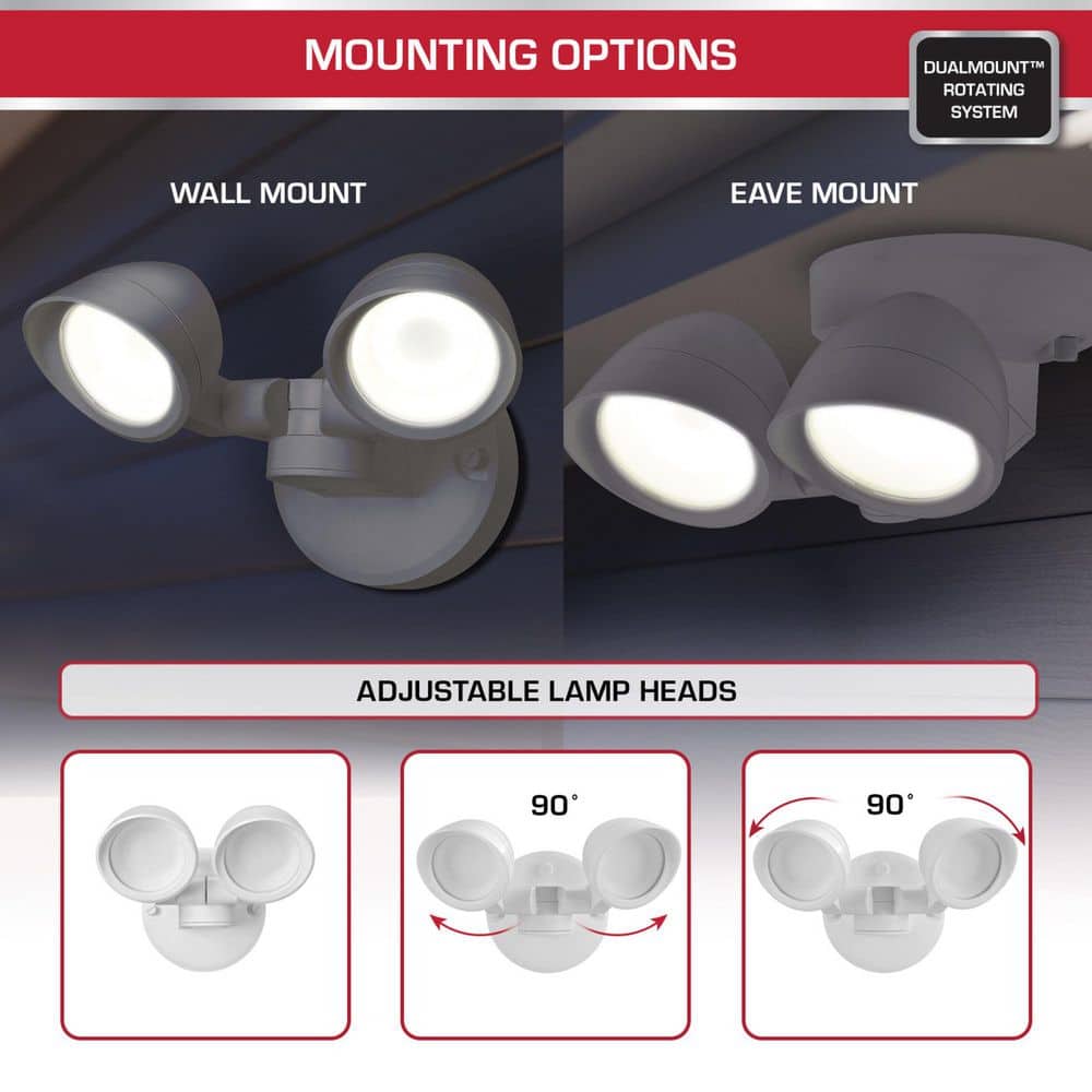 Defiant 1400 Lumen White Dusk to Dawn or Switch Activated Integrated LED Flood Light Security Light (4)