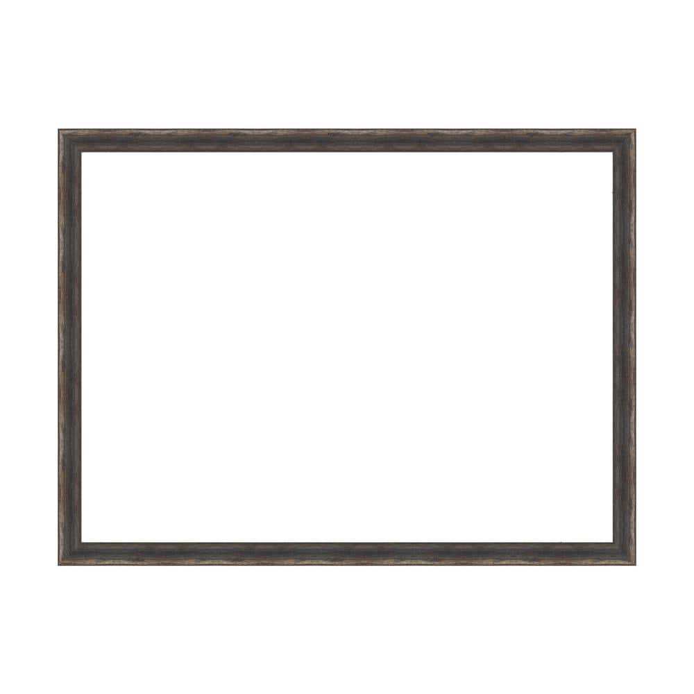 Amanti Art Mirror Makeover Bark Rustic Char Narrow 49.25 in. W x 37.25 in. H Bathroom Mirror Frame Border Kit-Fits a 48 x 36 Mirror (1)