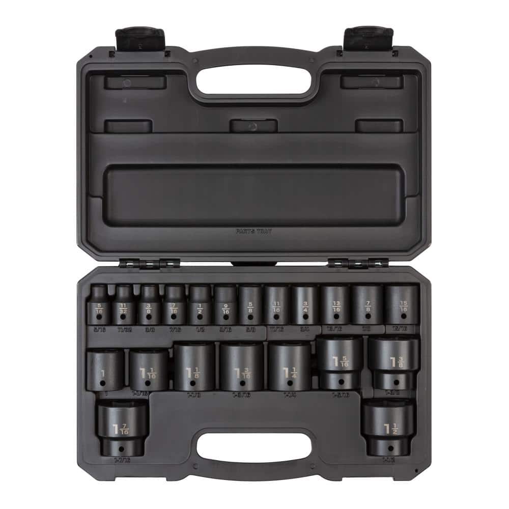 TEKTON 1/2 in. Drive 6-Point Impact Socket Set, 21-Piece (5/16 in. - 1-1/2 in.) (1)