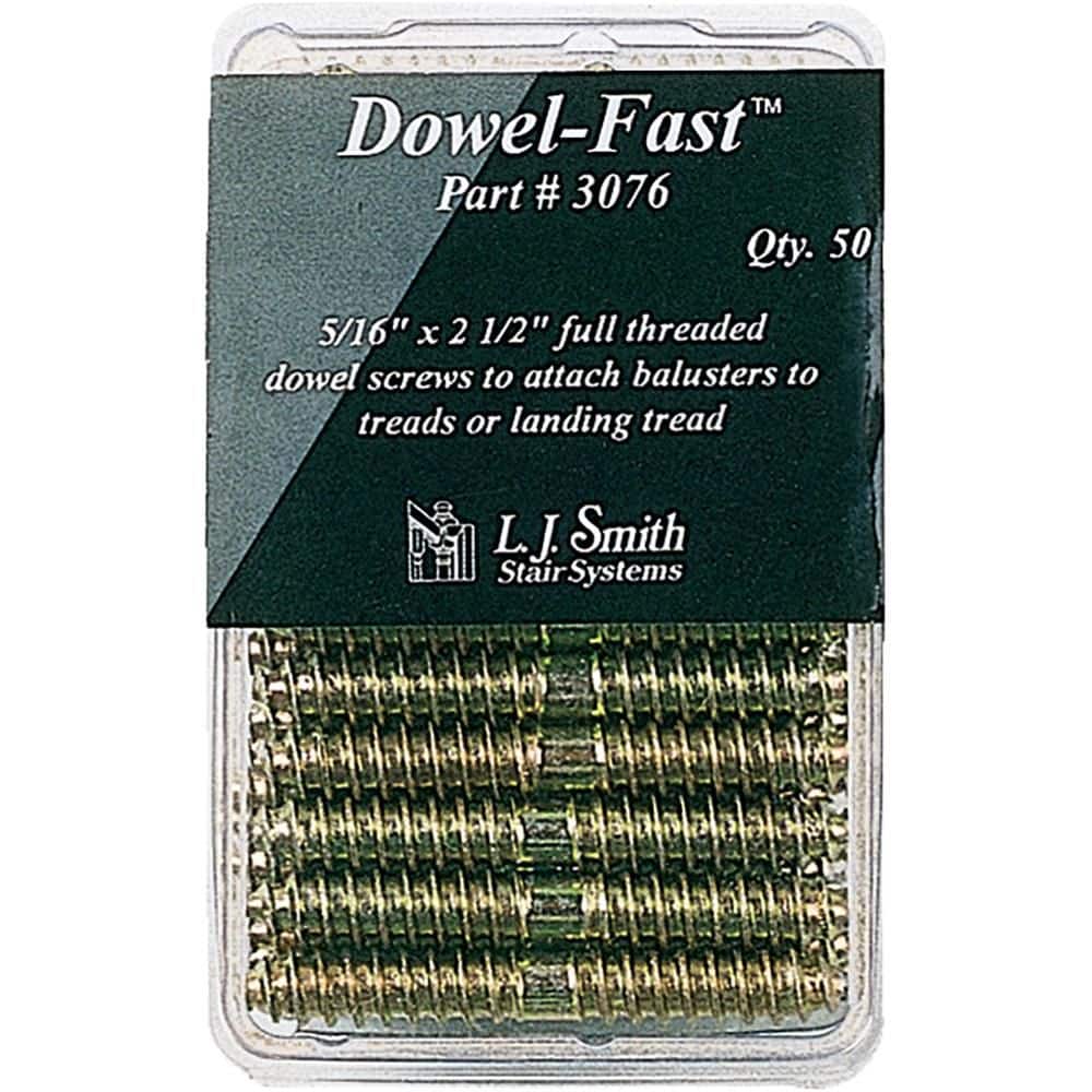 L. J. SMITH STAIR SYSTEMS 1 in. D x 1 in. W x 1 in. L Brown Baluster Dowel Screws Baluster Installation Pin