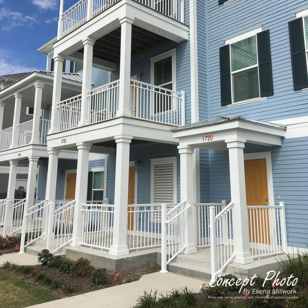 AFCO 9' x 7-1/2" Endura-Aluminum Column, Square Shaft (Post Wrap Installation), Non-Tapered, Fluted (2)