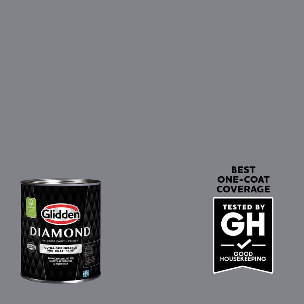 Glidden Diamond 1 qt. #PPG1013-5 Victorian Pewter Eggshell Interior Paint with Primer