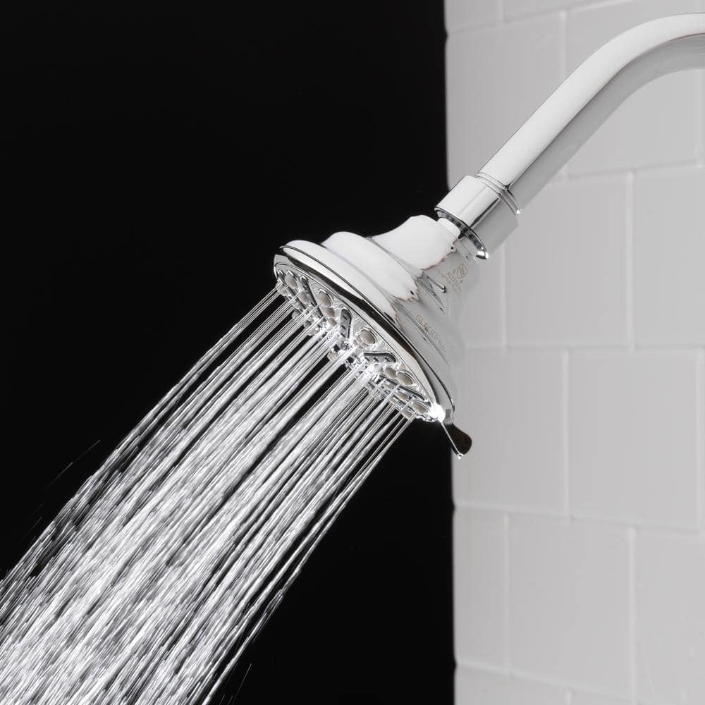 Glacier Bay 3-Spray Patterns 3.5 in. Single Wall Mount Fixed Shower Head in Chrome (2-Pack) (3)
