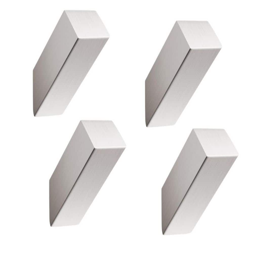 Numhew Modern Square J-Hook Robe and Towel Hook in Brushed Nickel for Bathroom, Livingroom and Hotel (4 Pack) (1)