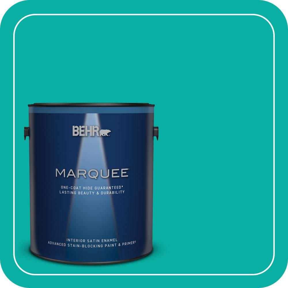 BEHR MARQUEE 1 gal. #490B-5 Cozumel Satin Enamel Interior Paint & Primer (1)