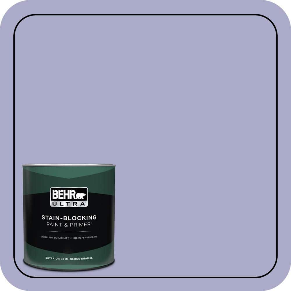 BEHR ULTRA 1 qt. #M550-4 Wisteria Blue Semi-Gloss Enamel Exterior Paint & Primer