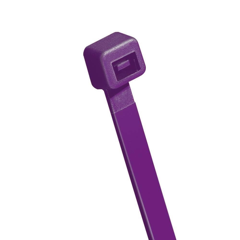 Unbranded 11 in. Standard 50 lbs. Tensile Strength UL 21S Rated Cable Zip Ties 40-Pack (Purple)
