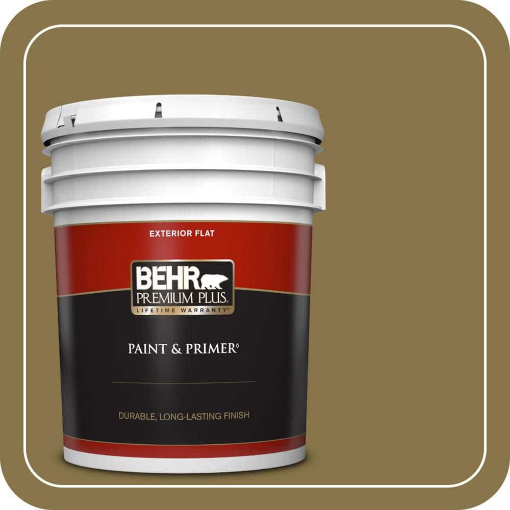 BEHR PREMIUM PLUS 5 gal. #PPU6-20 Eden Prairie Flat Exterior Paint & Primer