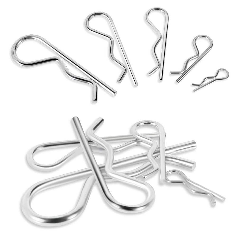 Afoxsos Cotter Pin Assortment Heavy Duty R Clips Spring Fasteners Trailer Locking Mechanic's Choice (50-Pack) (2)